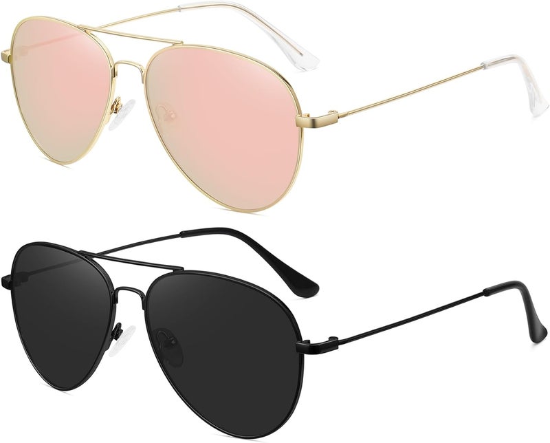 WOWSUN Classic Polarized Aviator Sunglasses for Women Men - Image 1